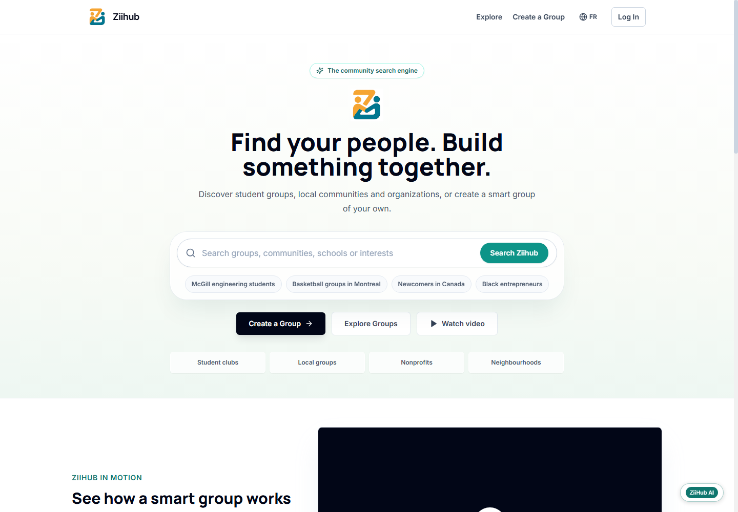 ZiiHub: website preview